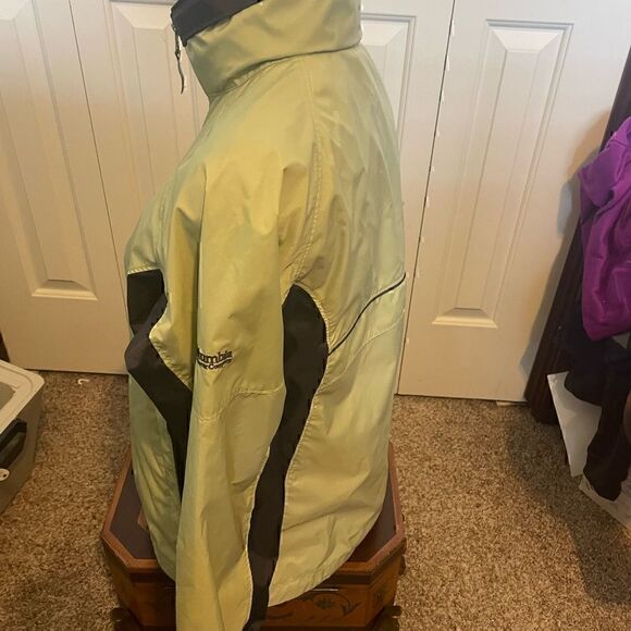 Columbia Womens Medium Light Green Full zip Rain Jacket - Picture 2 of 5